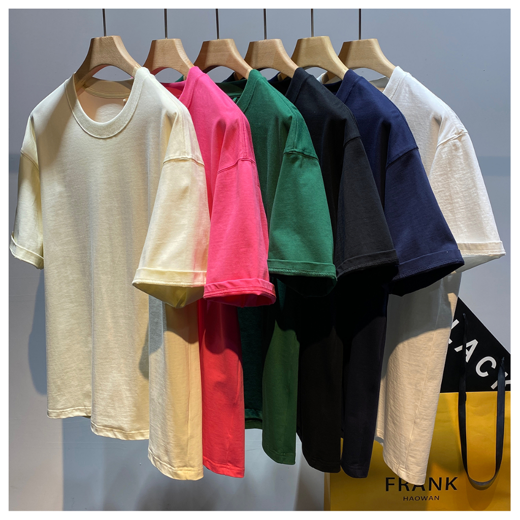 Áo Thun Ryoma cotton 100% 260gsm, co giãn 2C, cổ tròn, trơn basic