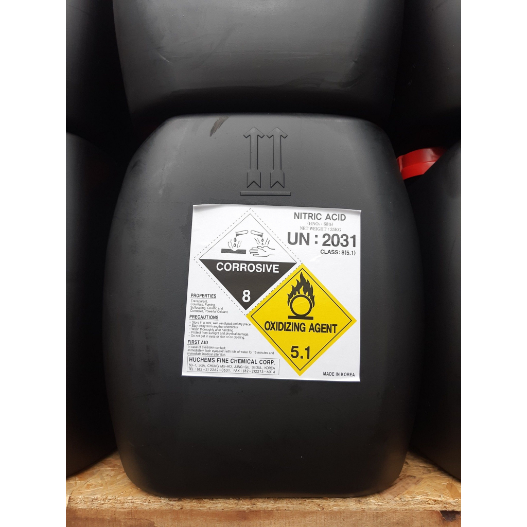 HNO3 Nitricc Acd 68% Chất Lỏng Rửa Vàng / Vàng 1Kg chiết từ can đen