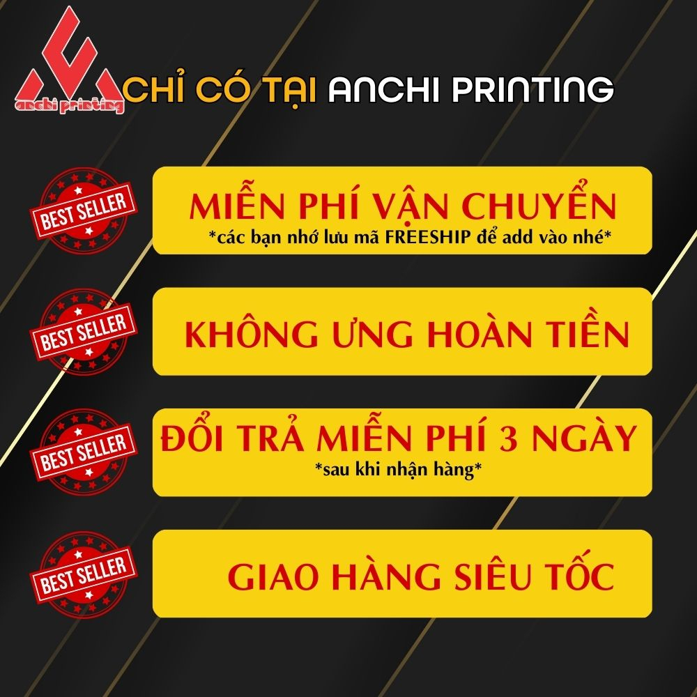 Combo 50 Phiếu giao hàng, tem vận chuyển in theo yêu cầu ,có keo dán sẵn kích thước 10x15cm - Anchi Printing