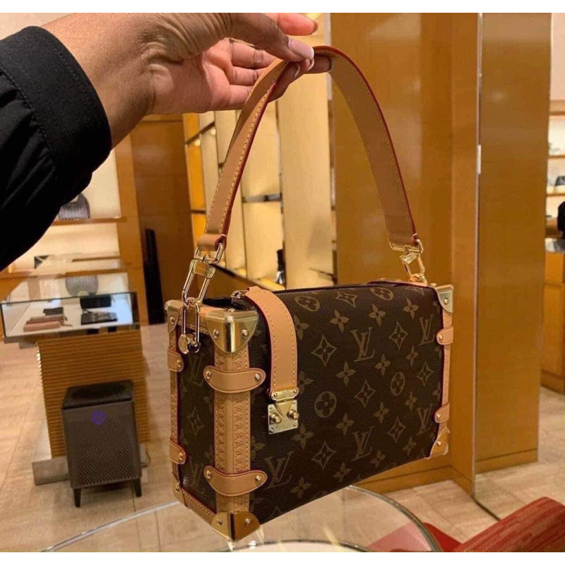Túi đeo Lv Side Truck mã mới 2box đẹp code màu hoa nâu W266-23