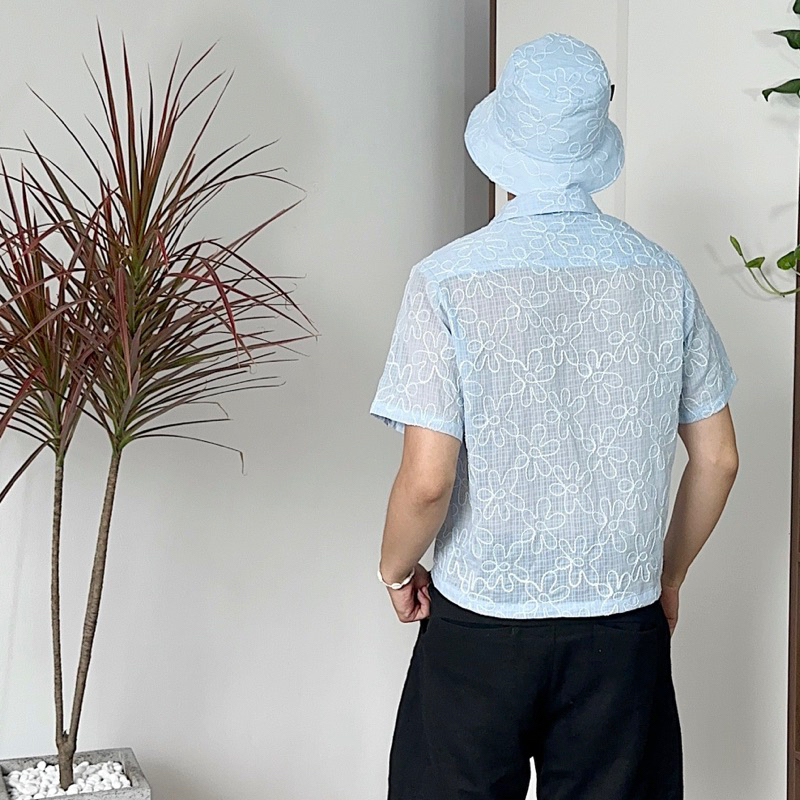 Nón Ngày Nào chất vải hoa xốp thêu, nón dây có thể tháo rời dây, nón 2 mặt không có dây, sẵn nhiều màu