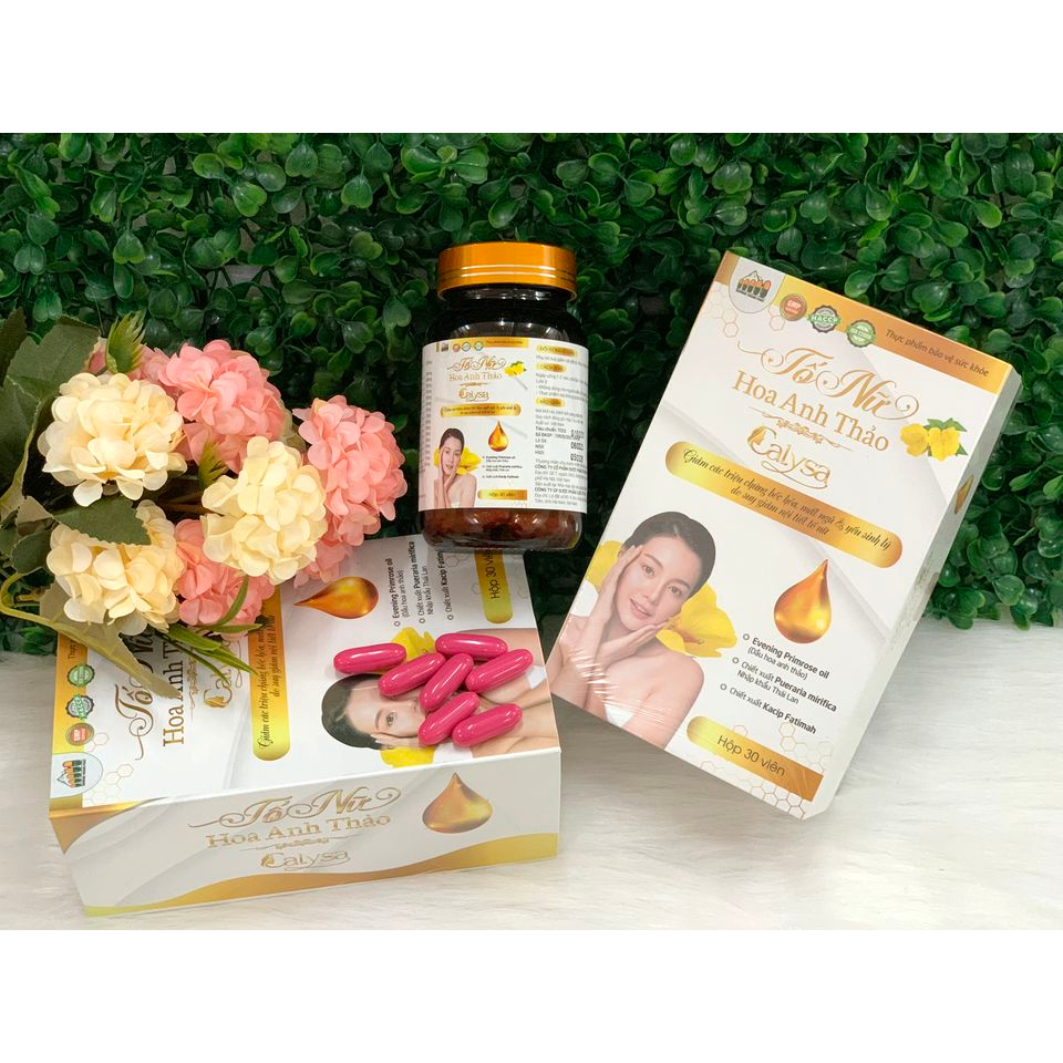 Tố Nữ Hoa Anh Thảo Calysa - Cải thiện nội tiết tố, giảm bốc hỏa, mất ngủ, tăng cường sinh lý nữ, sáng đẹp da