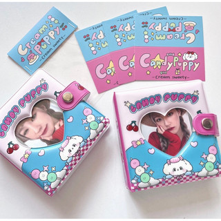 Mini Binder candy puppy 3 còng kèm 25 sheet pp - album đựng ảnh 3 inch