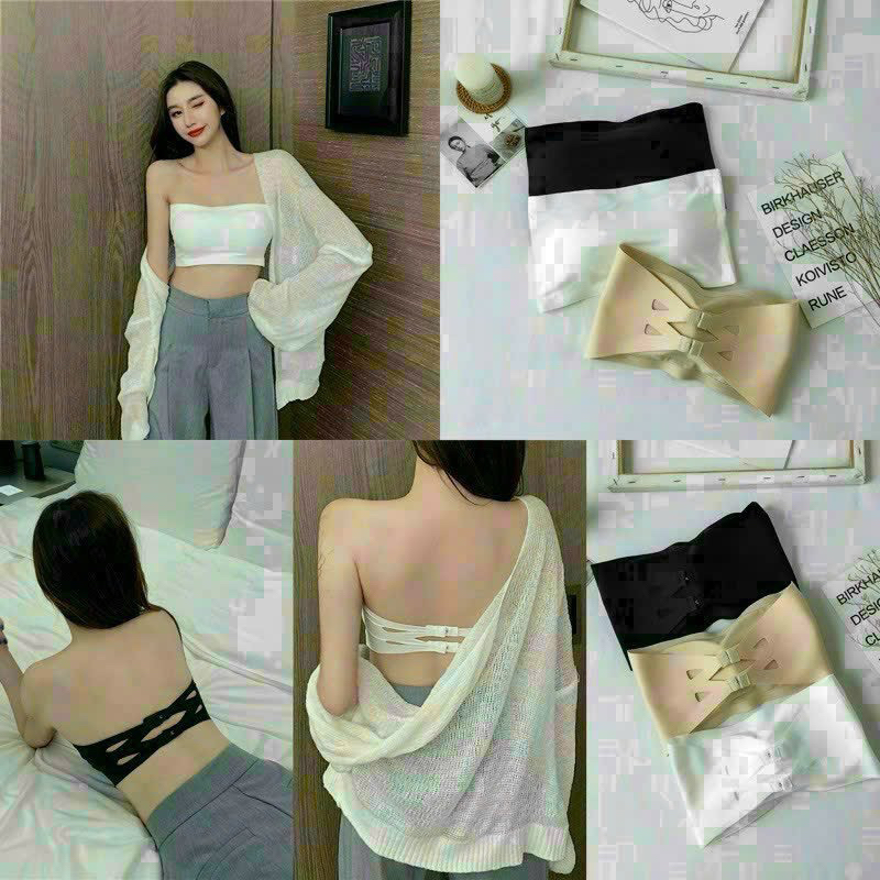 ÁO BRA ỐNG SU TRƠN MỀM + MÁT CO GIÃN TỐT CÓ ĐỆM LÓT