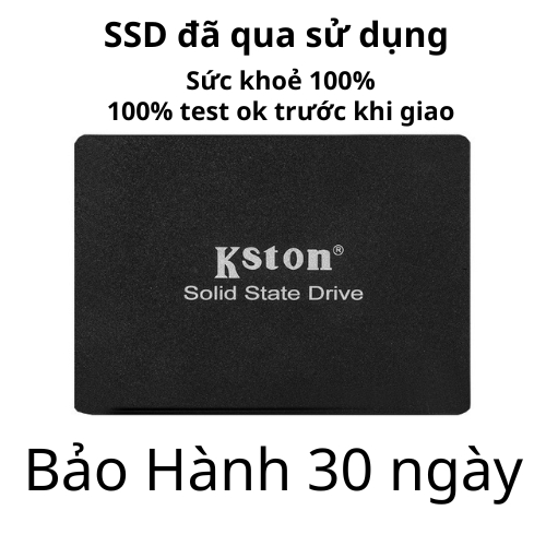 Ổ cứng máy tính SSD 2.5' đã qua sử dụng, sức khoẻ 100%, test trước khi giao,  mới 99% BH 1 tháng