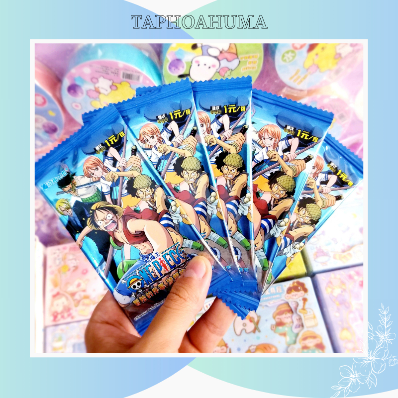 Combo 5 túi thẻ sưu tầm hình ảnh nhân vật bộ truyện tranh Vua Hải Tặc (Onepiece) I 5 thẻ 1 túi