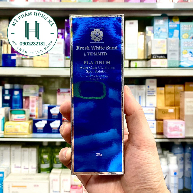Kem thoa nốt mụn Tenamyd, hỗ trợ lành nốt mụn, giảm sưng tấy, Platinum Acne Care Clarifying Spot Treatment 20g