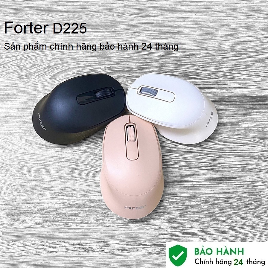 Chuột Không dây Bluetooth Forter D225 dùng cho Máy Tính, Điện thoại, Ipad, Macbook - Sản phẩm chính hãng Bảo hành 24th