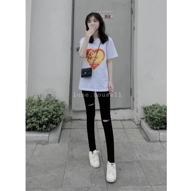 Quần jean rách 2 bên