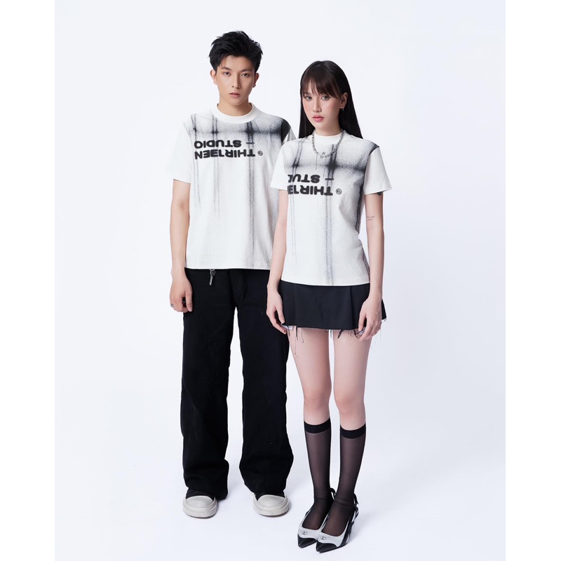 Áo thun nam ngắn tay Streaky Cream T-shirt