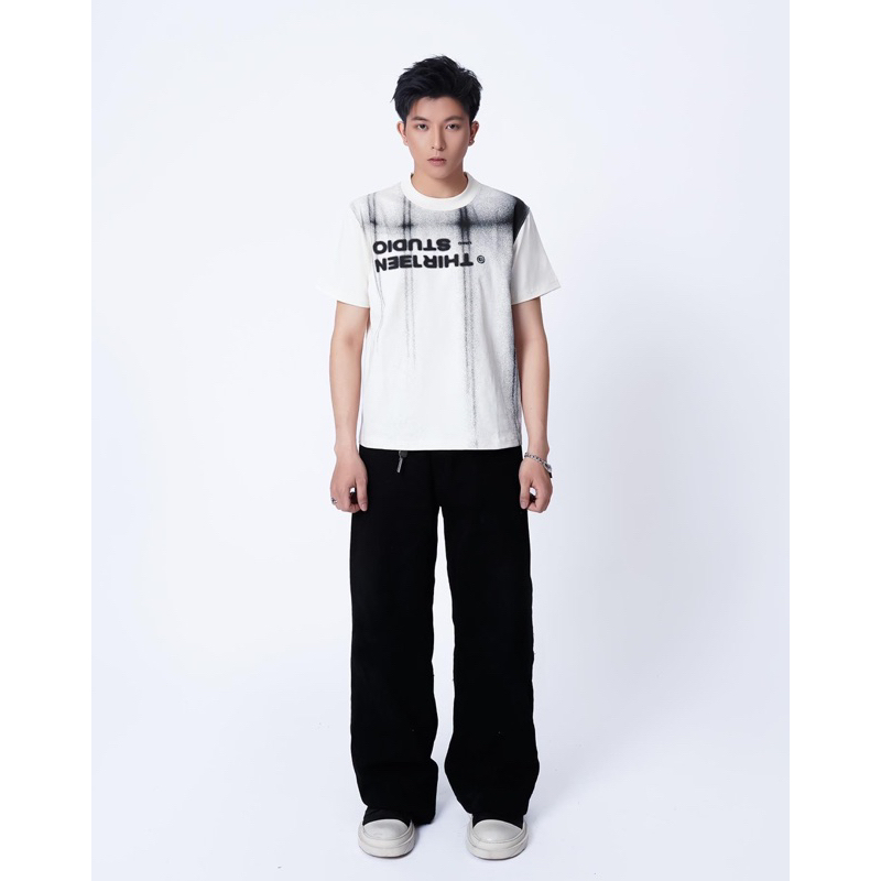 Áo thun nam ngắn tay Streaky Cream T-shirt