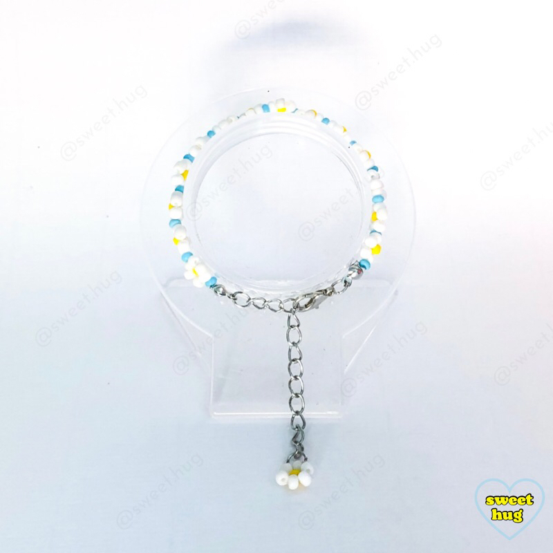 Vòng tay hạt cườm handmade hoa cúc cheap moment Jisoo - Blackpink