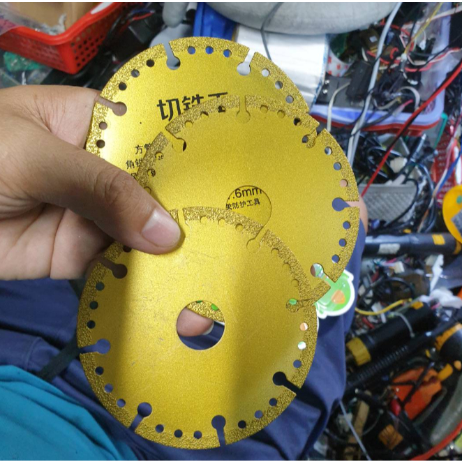 Lưỡi Cắt Mài, Đĩa Mài Kim Cương Bằng Thép Không Gỉ 100mm Đa Năng 5 In 1