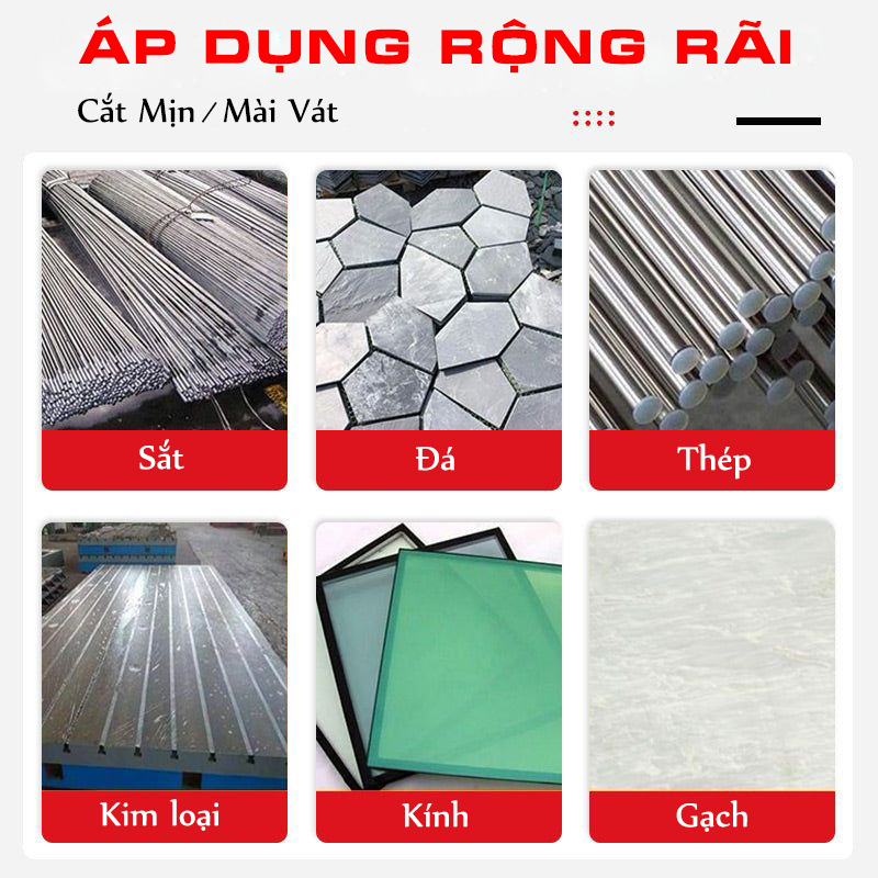 Lưỡi Cắt Mài, Đĩa Mài Kim Cương Bằng Thép Không Gỉ 100mm Đa Năng 5 In 1