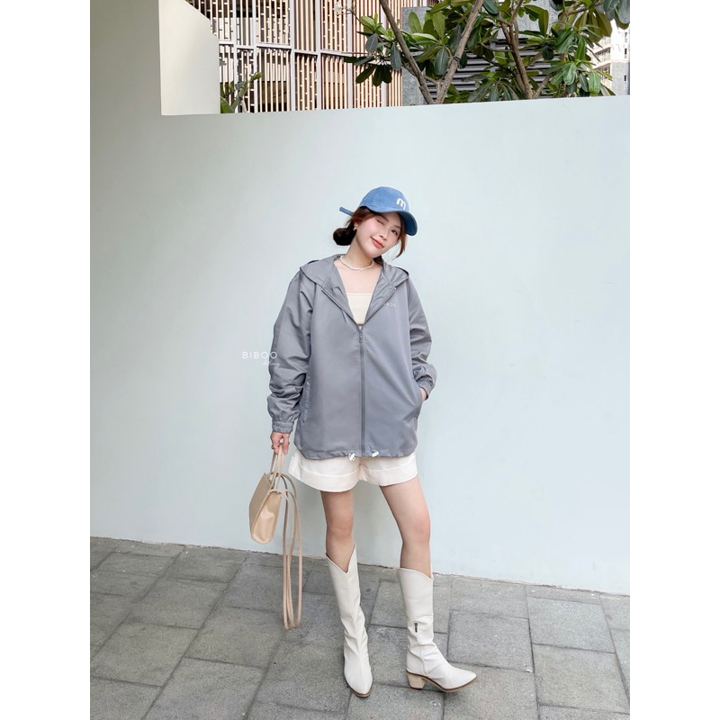 BIBOO - Áo khoác dù BASIC JACKET trơn cơ bản có size