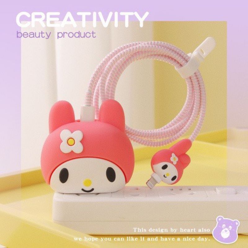 Bảo vệ cáp sạc, củ sạc 18W , 20W hình thú cute