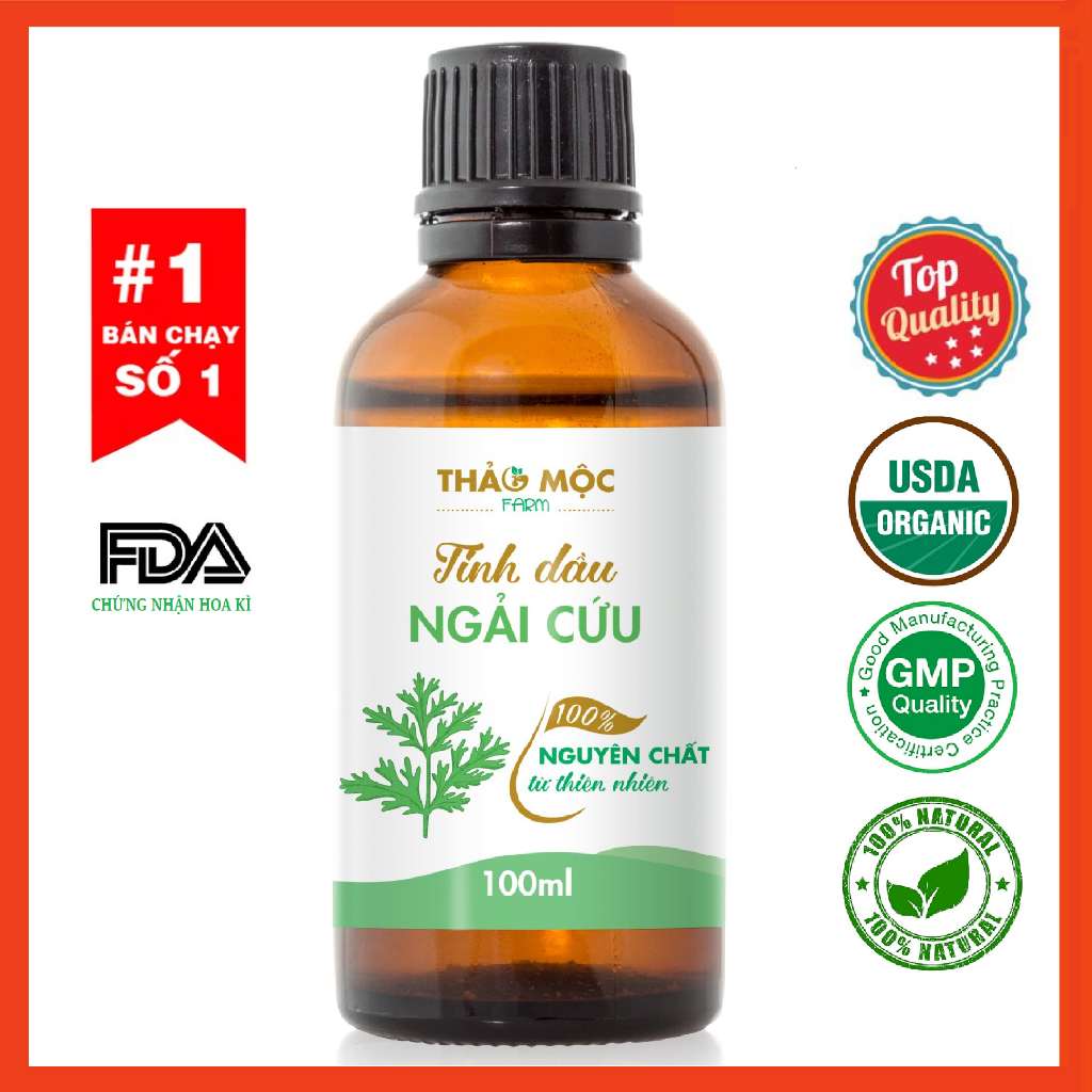 Tinh dầu Ngải Cứu Thảo Mộc nguyên chất 100% từ thiên nhiên, lưu ý đây là tinh dầu nguyên chất từ thiên nhiên