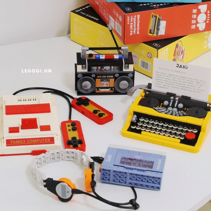 Đồ chơi lắp ráp Legogi ĐỒ DÙNG RETRO NHỎ JAKI mô hình trang trí decor phòng bàn làm việc quà tặng sinh nhật vintage
