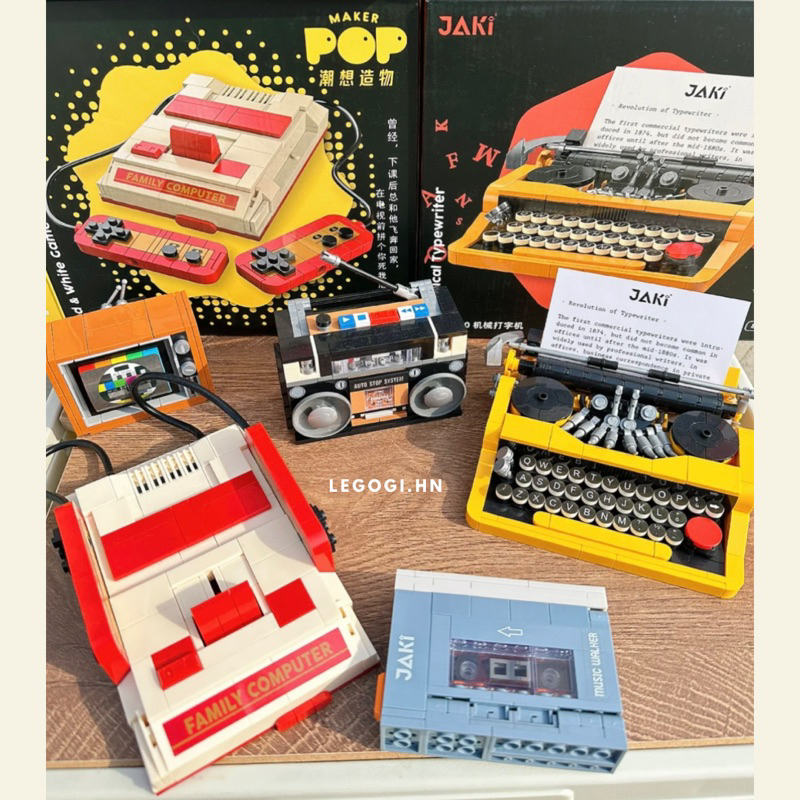 Đồ chơi lắp ráp Legogi ĐỒ DÙNG RETRO NHỎ JAKI mô hình trang trí decor phòng bàn làm việc quà tặng sinh nhật vintage