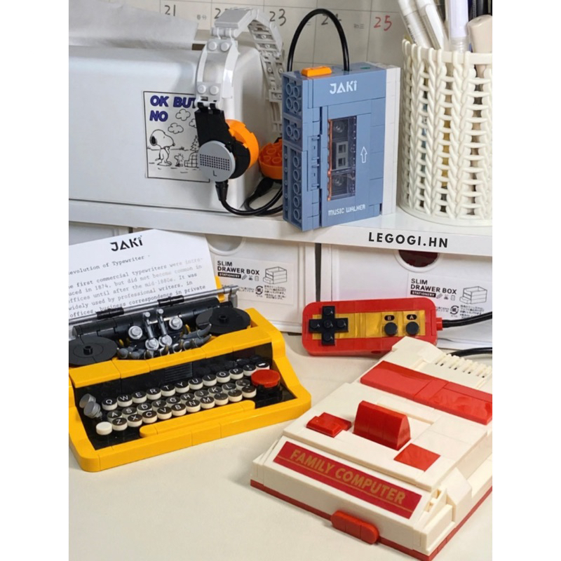 Đồ chơi lắp ráp Legogi ĐỒ DÙNG RETRO NHỎ JAKI mô hình trang trí decor phòng bàn làm việc quà tặng sinh nhật vintage