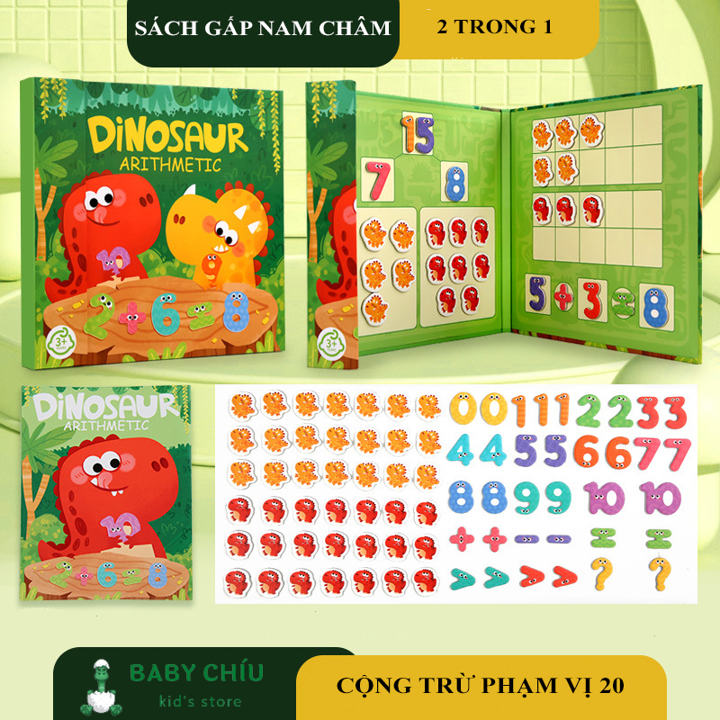 Đồ chơi Học Liệu Sách Gấp Nam Châm Cộng Trừ Phạm Vi 10 -20 Thú Vị Cho Bé Toán Học Mẫu Giáo Giáo Cụ Montessori Baby Chíu