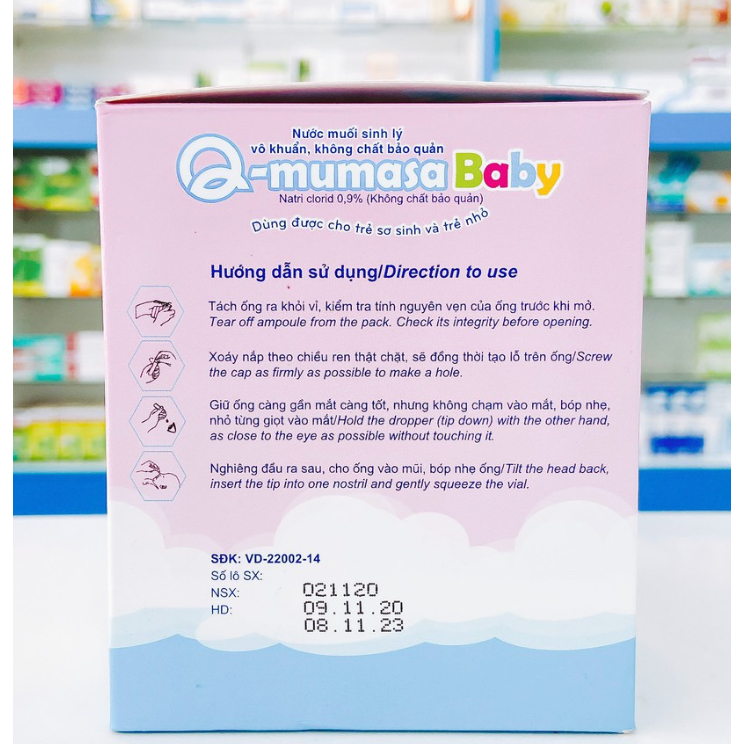 Q-mumasa baby - Nước muối sinh lý vô khuẩn cho bé