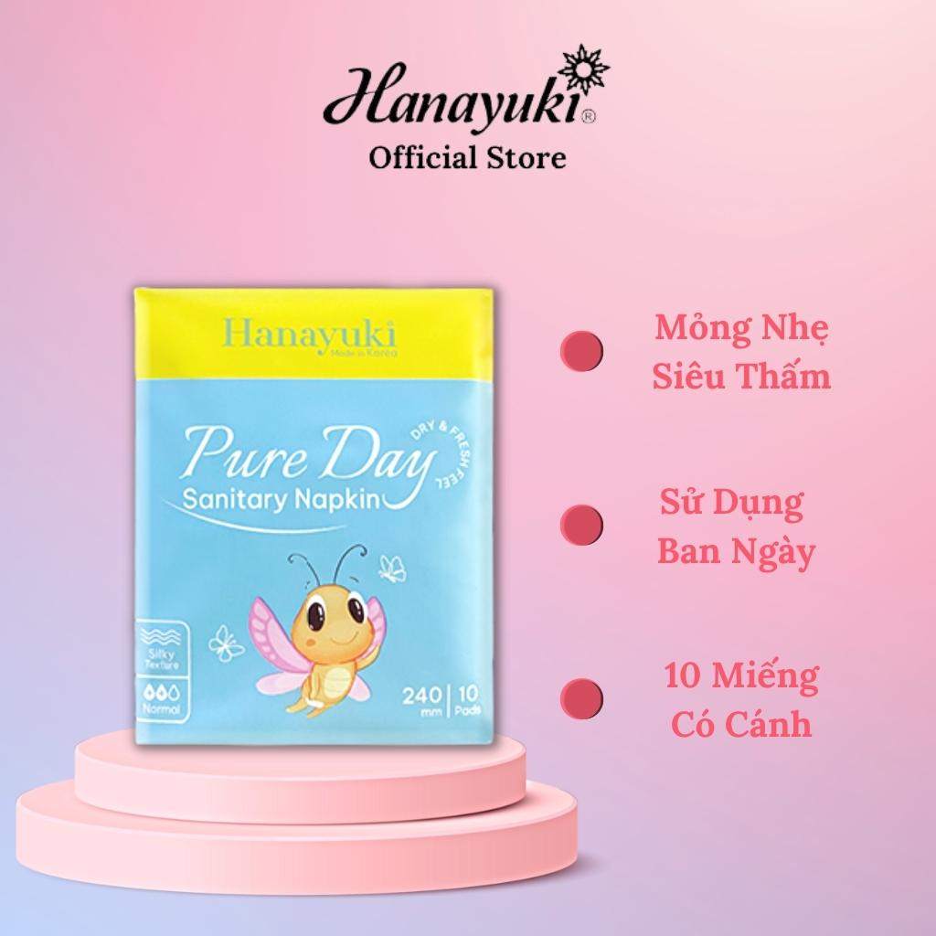 Băng Vệ Sinh Ban Ngày Mỏng Nhẹ Siêu Thấm Pure Day Sanitary Napkin 10 Miếng