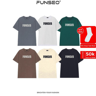 Áo thun nam nữ unisex funseo basic tee, áo phông oversize form rộng cotton ts02