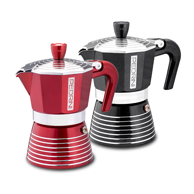 Ấm pha cà phê moka pot Pedrini infinity size 1-6 cup