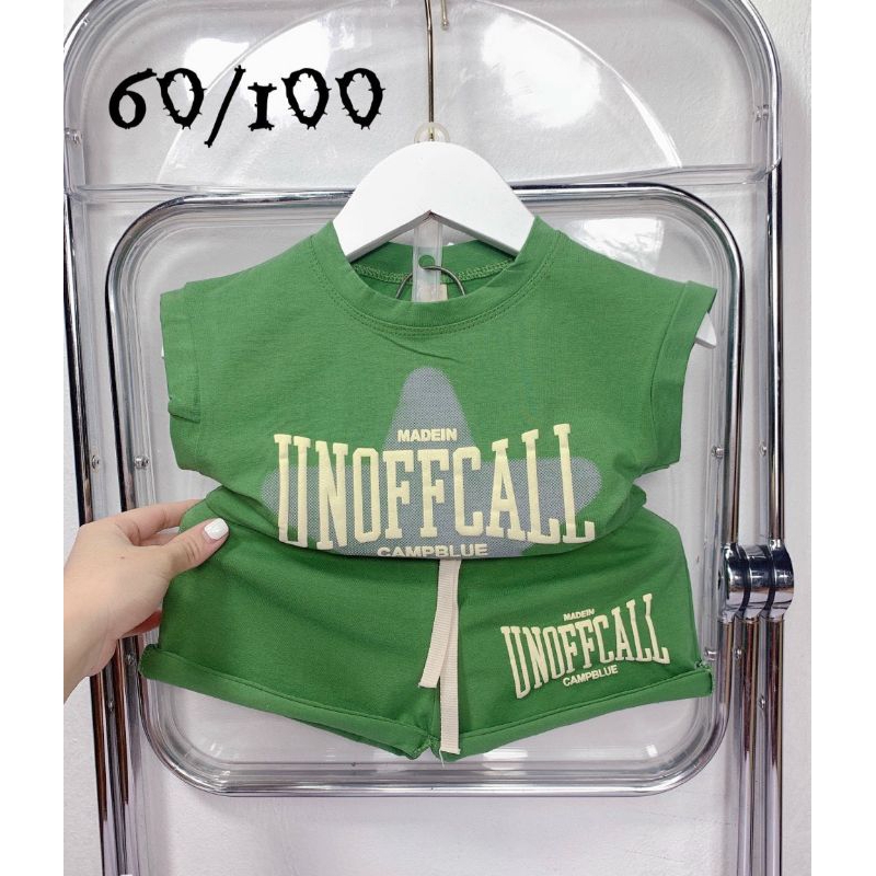 Sét áo thun sát nách quần đùi hoạ tiết ngôi sao chữ nổi siêu đẹp cho bé từ 7 đến 14kg.