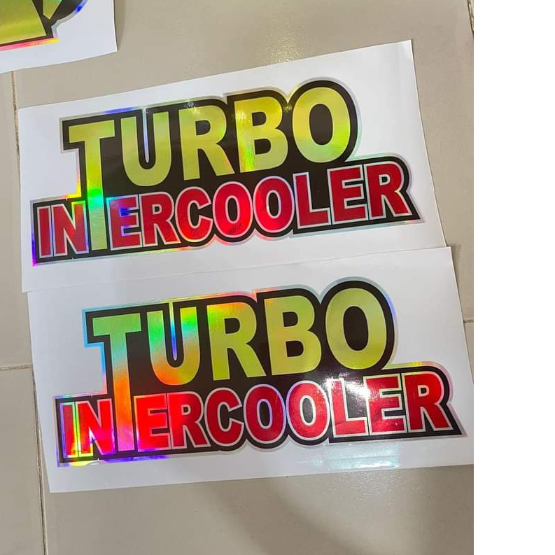 Tem decan chữ Turbo phản quang bảy màu lấp lánh dán xe. Tem turbo phản quang bảy màu dán xe tải (sl: