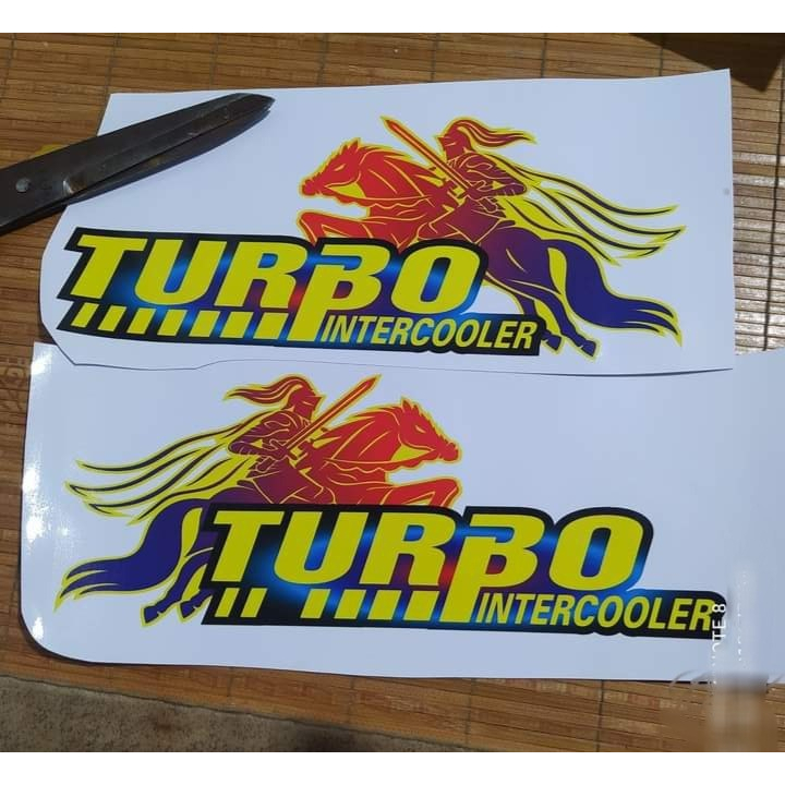 BỘ TEM TURBO  DÁN TRANG TRÍ XE TẢI, XE BEN, Ô TÔ.. CỬU LONG, HOWO. Tem decan chữ Turbo dán xe