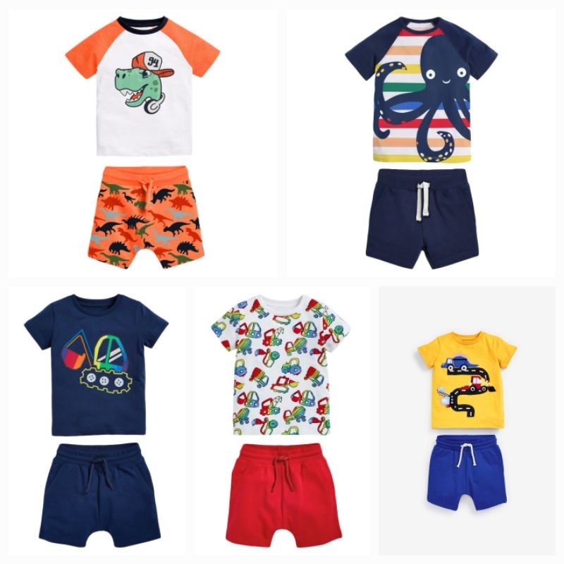 Little maven 2023 bộ cộc bé trai quần áo mùa hè bé trai Litllemaven săn sale giá tốt
