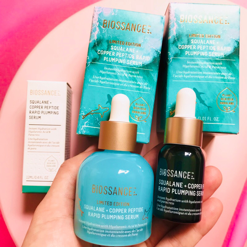 Tinh chất dưỡng da căng bóng Biossance SQUALANE + COPPER PEPTIDE RAPID PLUMPING SERUM