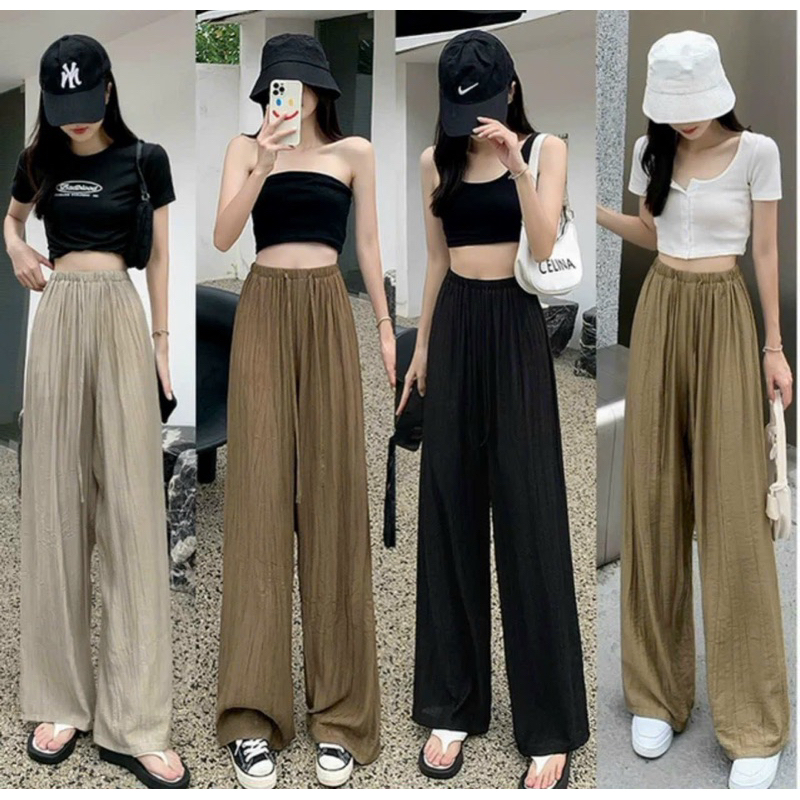 QUẦN SUÔNG ĐŨI LỤA 6 MÀU