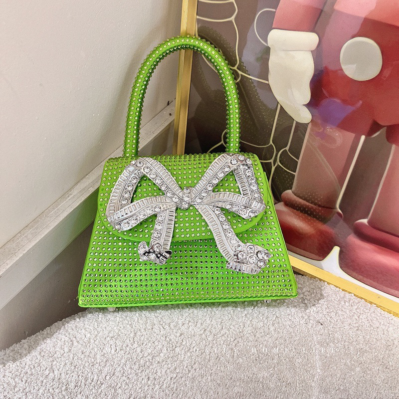 ORDER 💕 Túi xách đính đá nơ nhũ mini size