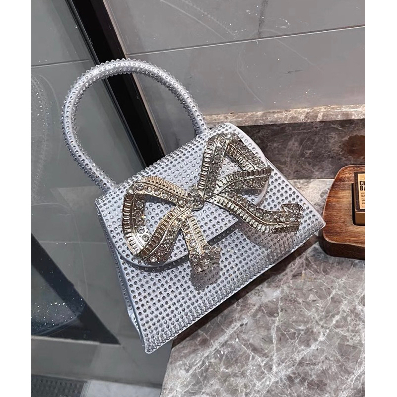 ORDER 💕 Túi xách đính đá nơ nhũ mini size