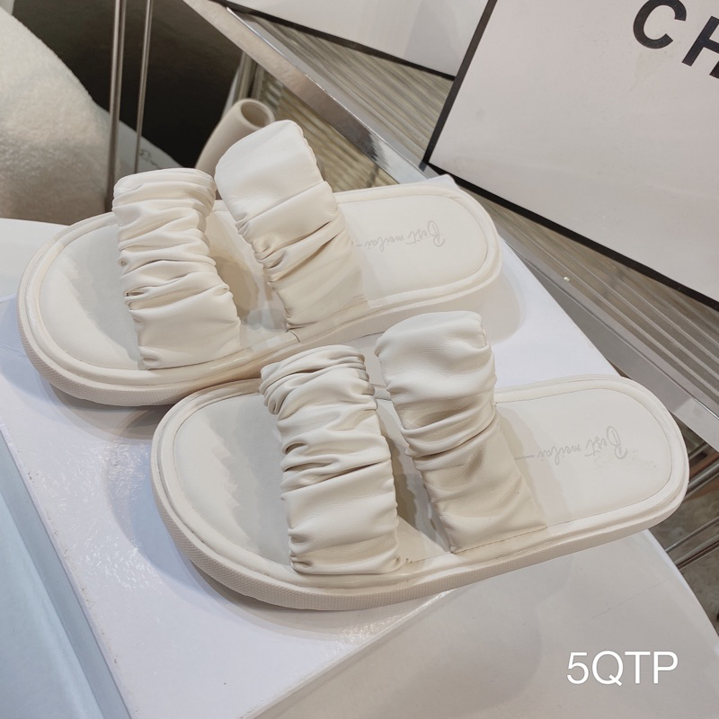 Dép Bệt 2 Quai Da Xịn Nhún Cao Cấp Êm Đẹp