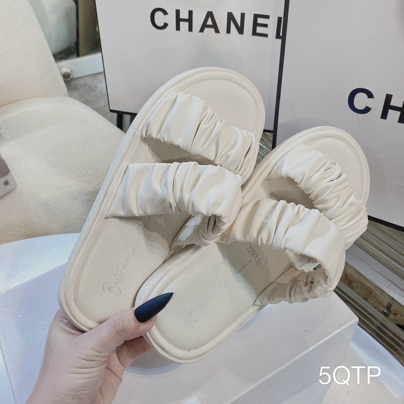 Dép Bệt 2 Quai Da Xịn Nhún Cao Cấp Êm Đẹp