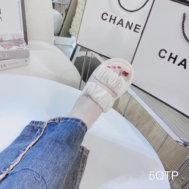 Dép Bệt 2 Quai Da Xịn Nhún Cao Cấp Êm Đẹp