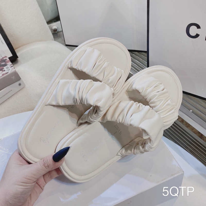 Dép Bệt 2 Quai Da Xịn Nhún Cao Cấp Êm Đẹp