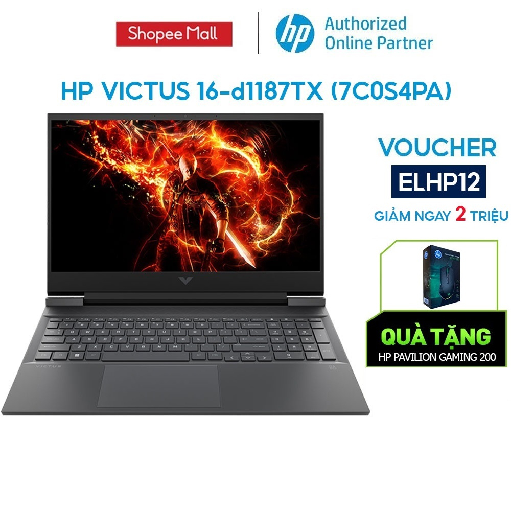 Laptop HP VICTUS 16-d1187TX 7C0S4PA i7-12700H | 8GB | 512GB |RTX™ 3050Ti 4GB | 16.1 144Hz