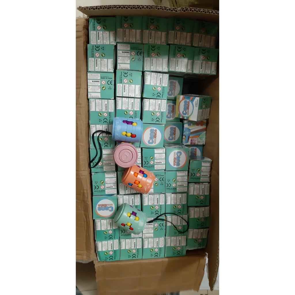 Rubik biến thể hình hạt đậu hình lon bia- dồ chơi giải toả căng thẳng cho bé
