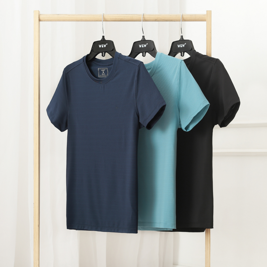 Áo Tshirt Nam W&W Vải Coolmax Cao Cấp Thoáng Khí, Hút Ẩm Tốt WTS63S