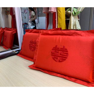 Vỏ gối cưới chữ hỷ 50x70