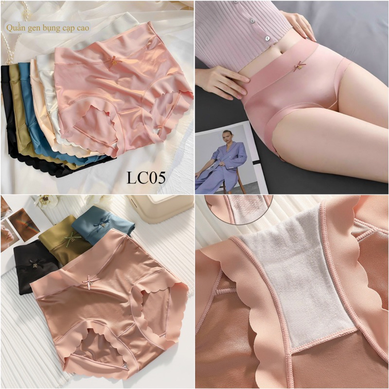 Quần Lót Su Lụa Viền Sóng Cạp Cao Gen Bụng Tàng Hình Softie 738