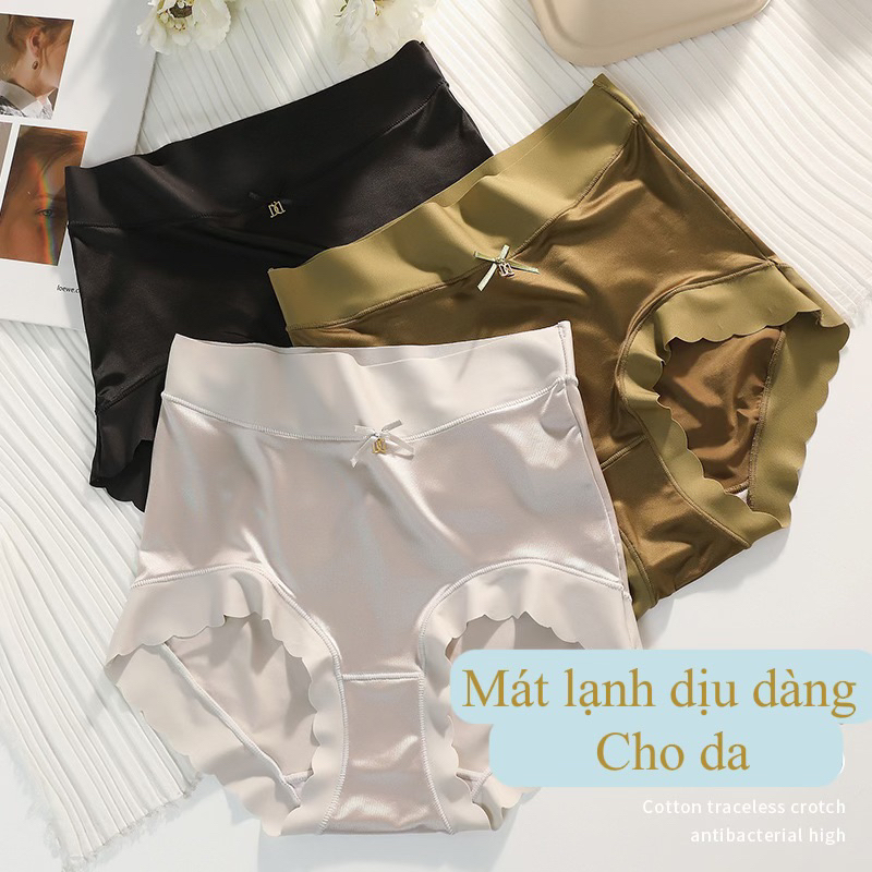 Quần Lót Su Lụa Viền Sóng Cạp Cao Gen Bụng Tàng Hình Softie 738