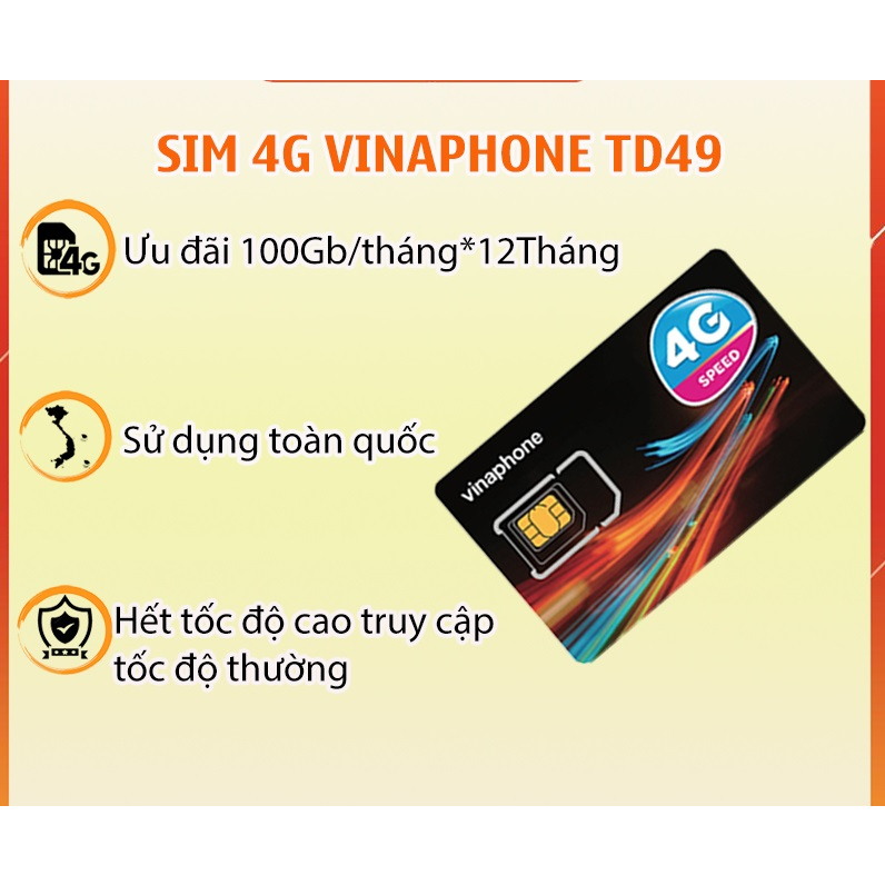 Sim 5g Vinaphone TD49 - 12T