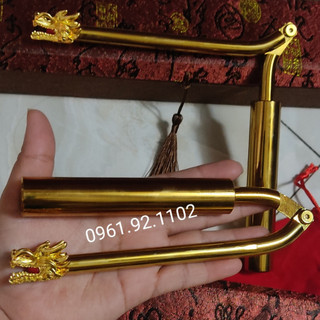 Thước Tầm Long đầu rồng Gậy Tầm Long đầu rồng que cảm xạ, chân đế laze la kinh dùng phong thủy