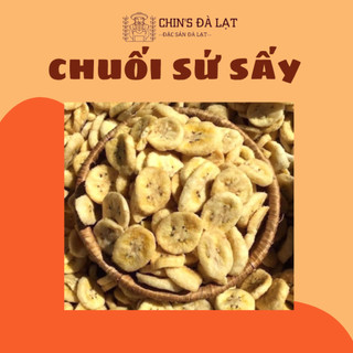 500g chuối sứ sấy đà lạt giòn ngọt - đặc sản đà lạt - trái cây ăn vặt
